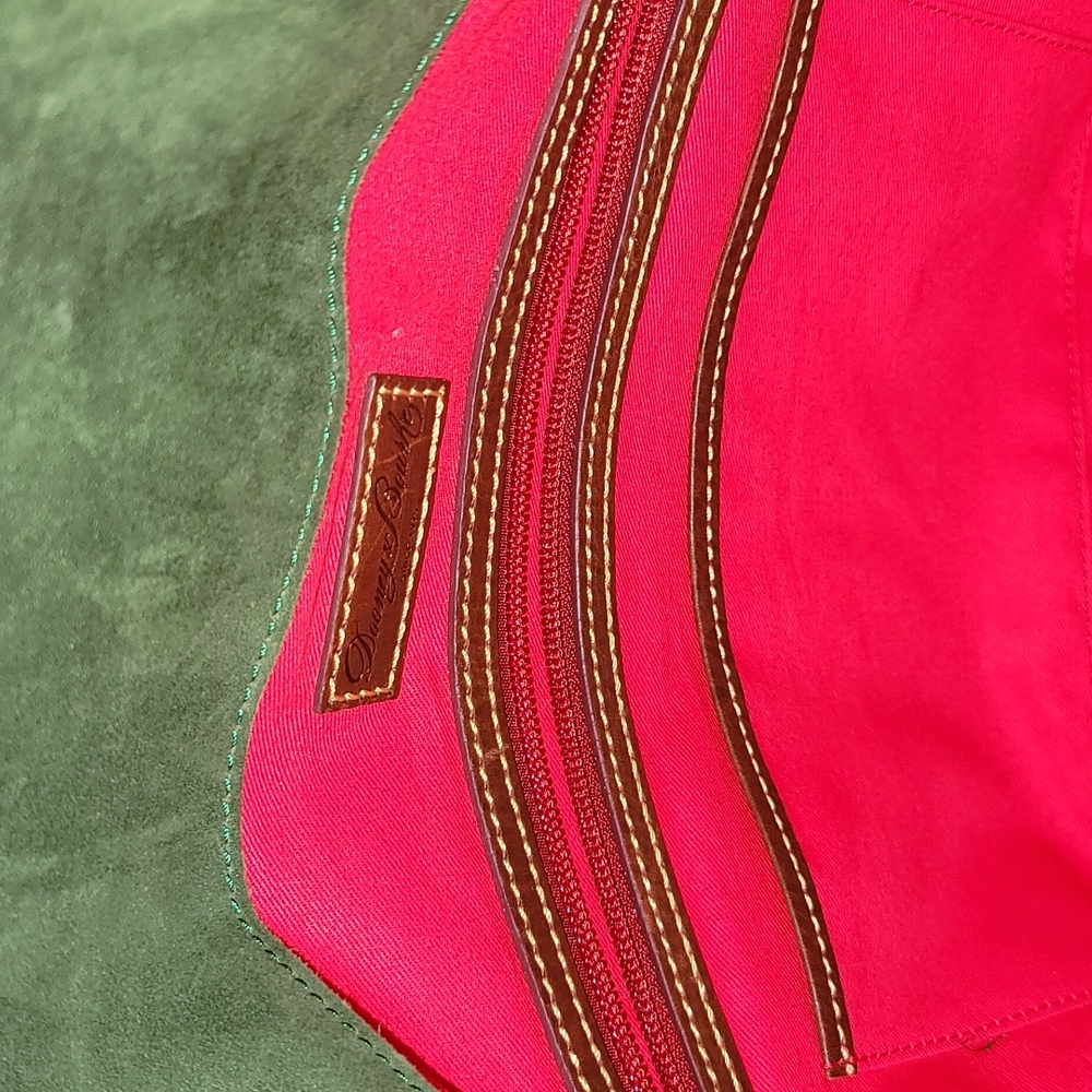 Dooney & Bourke Florentine Leather Double Strap Tassel Satchel - Picture 3 of 9